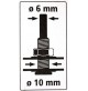 PERNO SUPPORTO DA TRAPANO PER SPAZZOLE E MOLE CON FORO DA 10 mm 