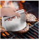 PIASTRA PRESSA HAMBURGER X SMASH BURGER IN ACCIAIO INOX DIAMETRO 14cm 