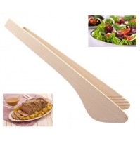 PINZA DA PORTATA CUCINA PER ALIMENTI IN LEGNO  PER CARNE VERDURE INSALATE 290 mm