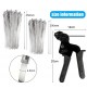PINZA IN ACCIAIO TIRA STRINGI FASCETTE IN METALLO DI LARG 4.6 mm + 200 FASCETTE