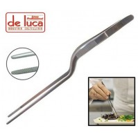 PINZA PINZETTA CHEF A GOMITO DA CUCINA IN ACCIAIO INOX CM 21 