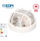 PLAFONIERA ROTONDA DA ESTERNO IN VETRO CON GRIGLIA PROTEZIONE DIAMETRO 185 mm B.