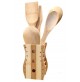 PORTA POSATE E MESTOLI DA CUCINA INB LEGNO PORTAPOSATE CON 5 ACCESSORI