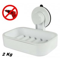 PORTA SAPONE SAPONETTA PER BAGNO A VENTOSA IN PLASTICA (NIENTE FORI) PORT. 2 Kg
