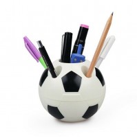 PORTAPENNE MATITE DA SCRIVANIA A FORMA DI PALLONE IN PLASTICA PORTA PENNE
