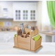 PORTAPOSATE E ACCESSORI DA CUCINA A 7 SCOMPARTI E MANIGLIA IN LEGNO 