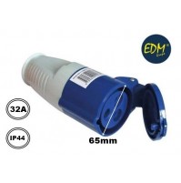 PRESA INDUSTRIALE FEMMINA CEE BLU MONOFASE X CAVO ELETTRICO 32A PROTEZIONE IP44