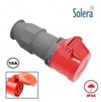 PRESA INDUSTRIALE FEMMINA CEE TRIFASE 4 POLI x CAVO ELETTRICO 16A PROTEZ. IP44