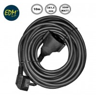 PROLUNGA 10 METRI CAVO ELETTRICO 3X1,5 mm SPINA E PRESA SCHUKO PORT. MAX 3500W