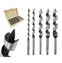 PUNTE PER LEGNO A TRIVELLA ELICOIDALI 230 mm SET 6 PEZZI 10-20 mm IN VALIGIETTA