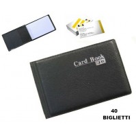 RACCOGLITORE A SCOMPARTI IN SIMILPELLE X 40 BIGLIETTI DA VISITA PORTA BIGLIETTI