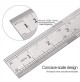RIGHELLO IN ACCIAIO DA 30 cm / 12 INCH / 2 SCALE DI MISURAZ. METRICO /IMPERIALE