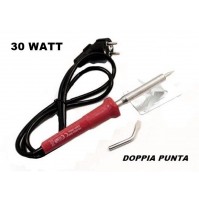 SALDATORE ELETTRICO PER STAGNO 30 WATT CON DOPPIA PUNTA - STILO E SCALPELLO -