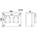 SCATOLA CON 2 PRESE TIPO F SCHUKO 16A 2P+T PROTEZIONE IP54 