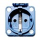 SCATOLA CON 4 PRESE SCHUKO - TIPO F 16A - 2P+T PROTEZIONE IP54 