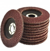 SET 10 DISCHI LAMELLARI ABRASIVI GRANA 80 X SBAVATURA CARTEGGIO METALLO 115 mm