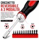 SET 13 INSERTI TORX MANICO 1/4 PORTAINSERTI CACCIAVITE A CRICCHETTO REVERSIBILE