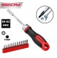 SET 13 INSERTI TORX MANICO 1/4 PORTAINSERTI CACCIAVITE A CRICCHETTO REVERSIBILE