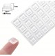 SET 18 GOMMINI TRASPARENTI ADESIVI PARACOLPI ANTIURTO 19 X 19 mm ALTEZZA 7 mm