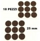 SET 18 PEZZI FELTRI FELTRINI ADESIVI TONDI DA 25 mm ANTI GRAFFI X SEDIE TAVOLI 