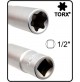 SET 19 CHIAVI A BUSSOLA CORTE E LUNGHE 80 mm PROF. INTERNO TORX FEMMINA DA 1/2