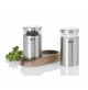 SET 2 MACINA SALE E PEPE MANUALI IN ACCIAIO INOX CON BASE IN LEGNO D'ACACIA