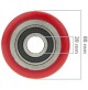 SET 2 RUOTE IN METALLO E POLIURETANO SU CUSCINETTI 80X50 mm PER TRANSPALLETT
