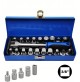 SET 20 PZ DI BUSSOLE X TAPPI DI SCARICO OLIO DA 3/8 CON MANICO A LEVA SNODABILE