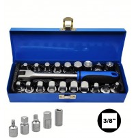 SET 20 PZ DI BUSSOLE X TAPPI DI SCARICO OLIO DA 3/8 CON MANICO A LEVA SNODABILE
