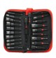 SET 21 INSERTI MAGNETICI SVITA BULLONI IN MILLIMETRI E POLLICI 65 mm + PROLUNGHE