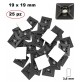 SET 25 PEZZI SUPPORTO ADESIVO 19X19 mm X FASCETTE AUTOSTRINGENTI DA 3,6 mm NERO