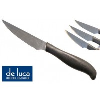 SET 3 COLTELLI COLTELLO DA BISTECCA E PIZZA 200 mm IN ACCIAIO INOX 