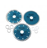 SET 3 DISCHI DA TAGLIO DIAMANTATI MISTI 115 mm X SMERIGLIATRICE ANGOLARE - FLEX