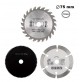 SET 3 DISCHI MISTI TAGLIO MARMO - LEGNO - METALLO DIAMETRO 75 mm CON FORO 10 mm