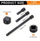 SET 3 PROLUNGHE PER CHIAVI A BUSSOLA AD IMPATTO DA 1/2 IN ACCIAO CHROME VANADIUM