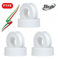 SET 3 ROTOLI NASTRO IN TEFLON (PTFE) 12 mm X 12 METRI X 0,075 mm  