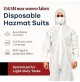 SET 3 TUTE DA LAVORO MONOUSO USA E GETTA IN POLIPROPILENE CON CAPPUCCIO TG. XL