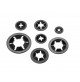 SET 340 RONDELLE ASSORTITE DI BLOCCAGGIO CON DENTI INTERNI IN ACCIAIO M3 - M12
