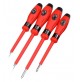 SET 4 CACCIAVITI GIRAVITI CERCAFASE ISOLATI PUNTA TAGLIO E CROCE MAGNETICA