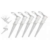 SET 5 BECCUCCI UGELLI PER CARTUCCIA DI COLLA O SILICONE ORIENTABILI A 90 GRADI