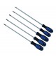 SET 5 CACCIAVITI TORX 300 mm CON FORO CALAMITATI IN ACCIAO FORGIATO T15 -T30