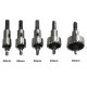 SET  5 FRESE A TAZZA IN ACCIAIO HSS DIAMETRO 20 - 40 mm PER METALLO E PLASTICA