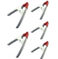 SET 5 MORSETTO PINZA A MOLLA 160 mm X FISSARE BLOCCARE IN ACCIAIO PUNTE PLASTIF.