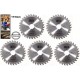 SET 5 PEZZI LAMA DISCO TAGLIO LEGNO 115 mm 30 DENTI CON FORO 22.2 mm IN ACCIAIO