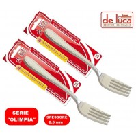 SET 6 FORCHETTE DA TAVOLA IN ACCIAIO INOX SPESS. 2,5 mm SERIE OLIMPIA 