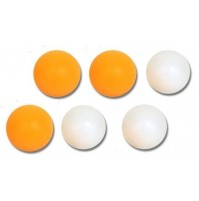 SET 6 PALLINE DA PING PONG BIANCHE E ARANCIONI