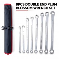 SET 8 CHIAVI AD OCCHIO EXTRA LUNGHE PROFILO INTERNO MULTIGRIP A 12 PUNTI 6-24 mm