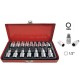 SET CHIAVI A BUSSOLA 1/2 MASCHIO E FEMMINA PROFILO XZN MULTIRIGHE PASSO M 13 PZ.