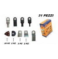 SET DI 31 ACCESSORI STRUMENTI PER UTENSILE MULTIFUNZIONE OSCILLANTE MULTI TOOL