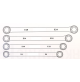 SET DI 4 CHIAVI FISSE AD OCCHIO PROFILO INTERNO TORX IN ACCAIO CHROME VANADIUM